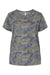 LAT 3816 Womens Curvy Collection Fine Jersey Short Sleeve Crewneck T-Shirt Vintage Camo Flat Front