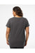 LAT 3816 Womens Curvy Collection Fine Jersey Short Sleeve Crewneck T-Shirt Vintage Smoke Grey Model Back
