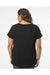 LAT 3817 Womens Curvy Collection Fine Jersey Short Sleeve V-Neck T-Shirt Blended Black Model Back