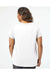 LAT 3817 Womens Curvy Collection Fine Jersey Short Sleeve V-Neck T-Shirt Blended White Model Back
