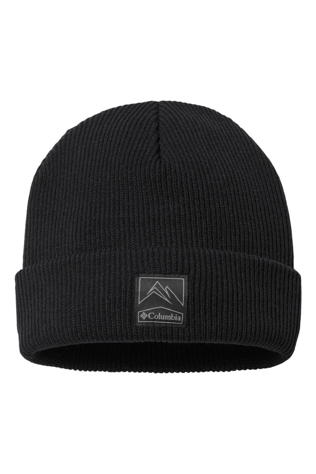 Columbia Hats 191132 Mens Whirlibird Cuffed Beanie Black Flat Front