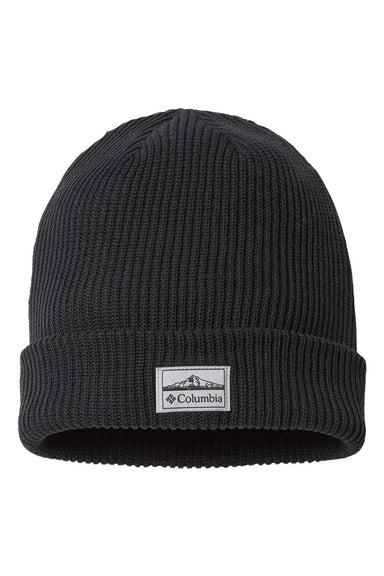 Columbia 197592 Mens Lost Lager II Cuffed Beanie Black Flat Front