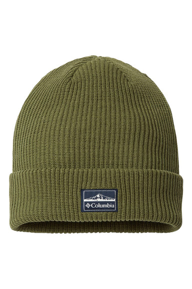 Columbia 197592 Mens Lost Lager II Cuffed Beanie Stone Green Flat Front