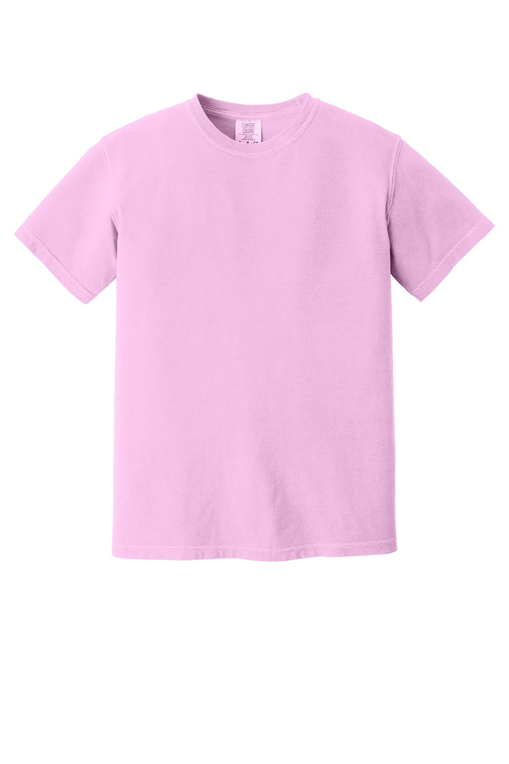 Comfort Colors 1717 Mens Short Sleeve Crewneck T-Shirt Rose Quartz Pink Flat Front