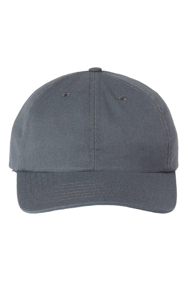Classic Caps Hats USA200 Mens USA Made Adjustable Dad Hat Charcoal Grey Flat Front