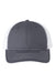 Classic Caps Hats USA100 Mens USA Made Adjustable Trucker Cap Charcoal Grey/White Flat Front