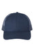 Classic Caps Hats USA100 Mens USA Made Adjustable Trucker Cap Navy Blue Flat Front