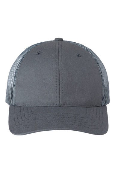 Classic Caps Hats USA100 Mens USA Made Adjustable Trucker Cap Charcoal Grey Flat Front