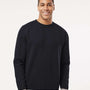 LAT Mens The Statement Fleece Crewneck Sweatshirt - Black/Titanium Grey - NEW
