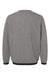 LAT 6789 Mens The Statement Fleece Crewneck Sweatshirt Heather Granite Grey/Black Flat Back