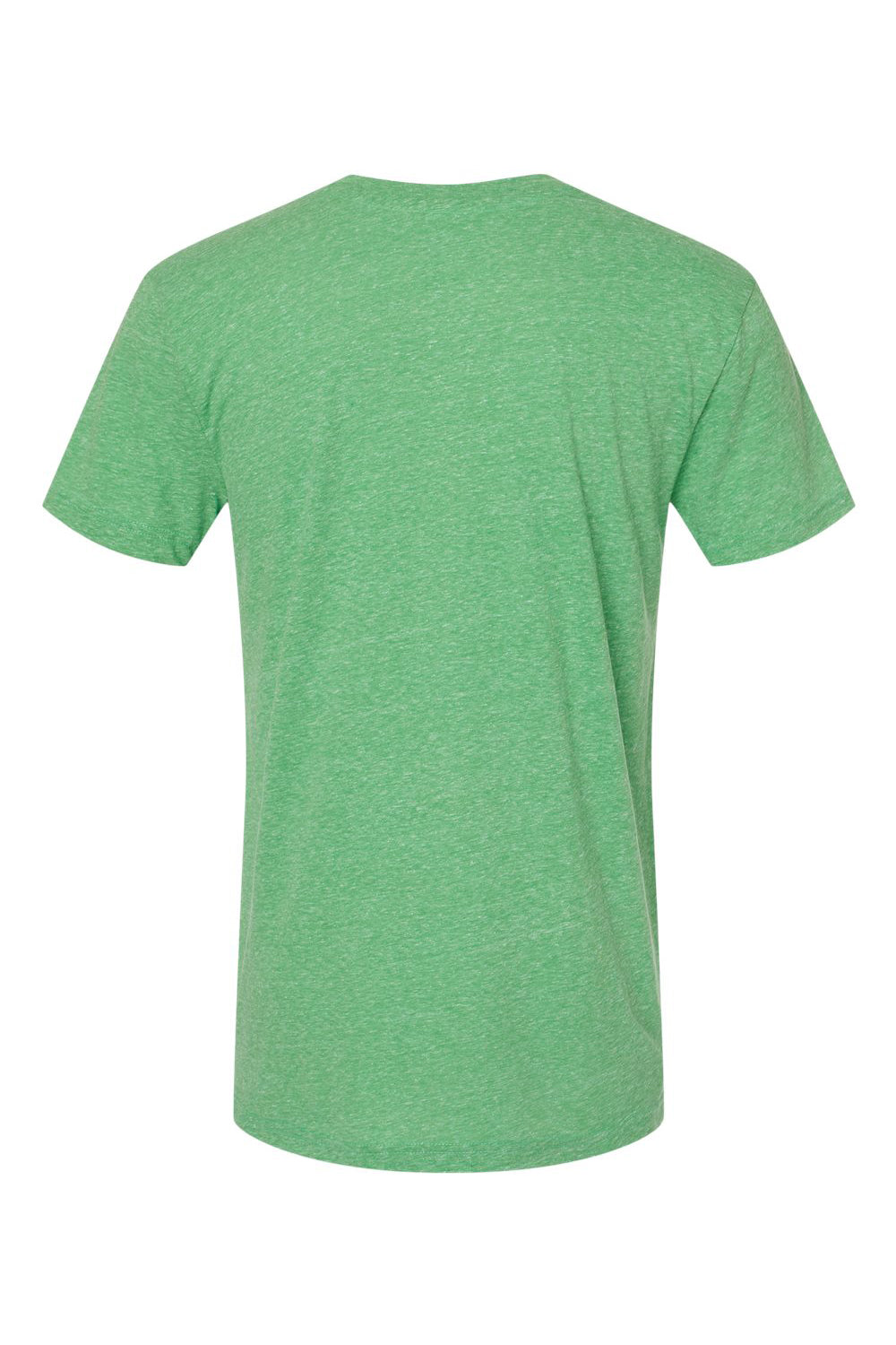 LAT 6991 Mens Harborside Melange Short Sleeve Crewneck T-Shirt Green Flat Back