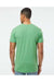 LAT 6991 Mens Harborside Melange Short Sleeve Crewneck T-Shirt Green Model Back
