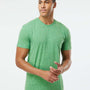 LAT Mens Harborside Melange Short Sleeve Crewneck T-Shirt - Green - NEW