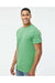 LAT 6991 Mens Harborside Melange Short Sleeve Crewneck T-Shirt Green Model Side