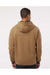 LAT 6996 Mens The Statement Fleece Hooded Sweatshirt Hoodie Coyote Brown/Black Model Back