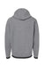 LAT 6996 Mens The Statement Fleece Hooded Sweatshirt Hoodie Heather Granite Grey/Black Flat Back