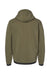 LAT 6996 Mens The Statement Fleece Hooded Sweatshirt Hoodie Military Green/Black Flat Back