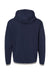 LAT 6996 Mens The Statement Fleece Hooded Sweatshirt Hoodie Navy Blue/Titanium Grey Flat Back