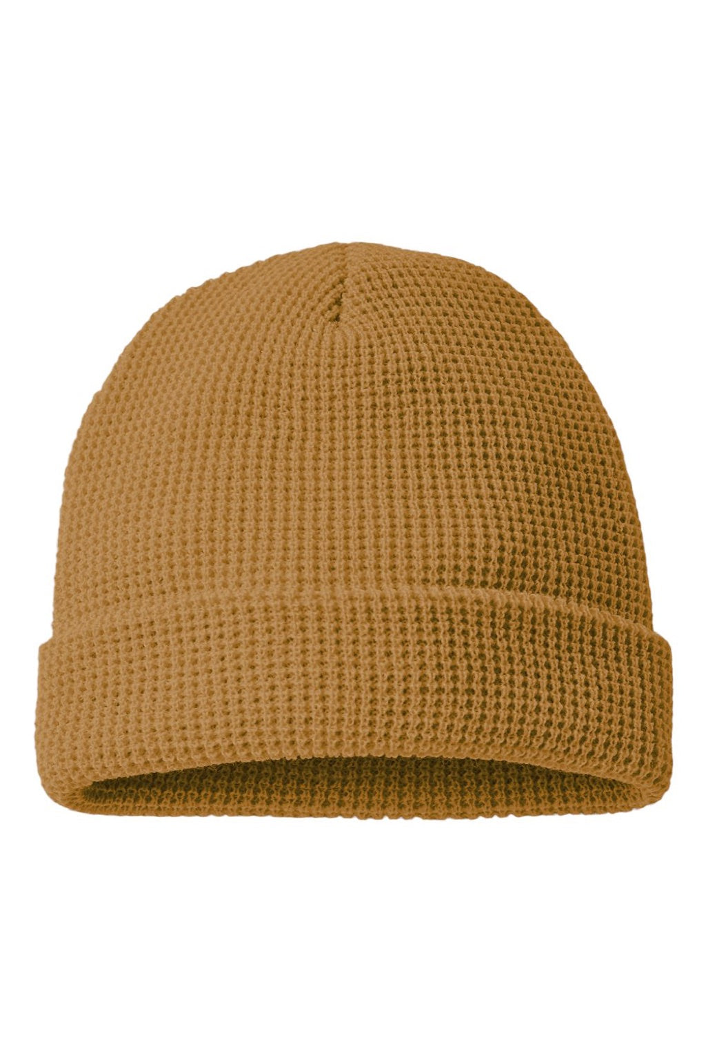 Richardson Hats 146R Unisex Waffle Cuffed Beanie Camel Flat Front