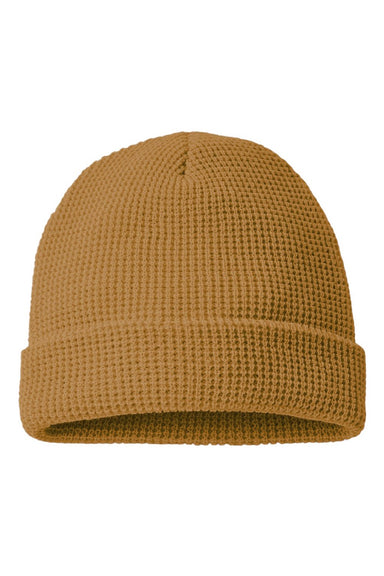 Richardson Hats 146R Unisex Waffle Cuffed Beanie Camel Flat Front