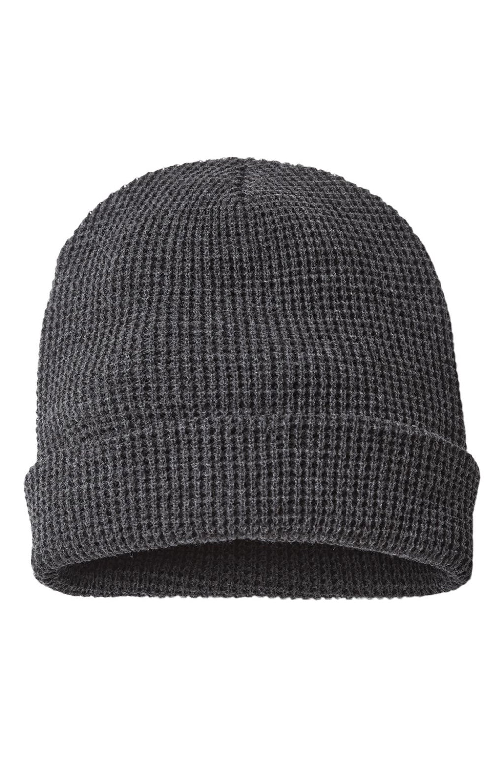 Richardson Hats 146R Unisex Waffle Cuffed Beanie Heather Charcoal Grey Flat Front