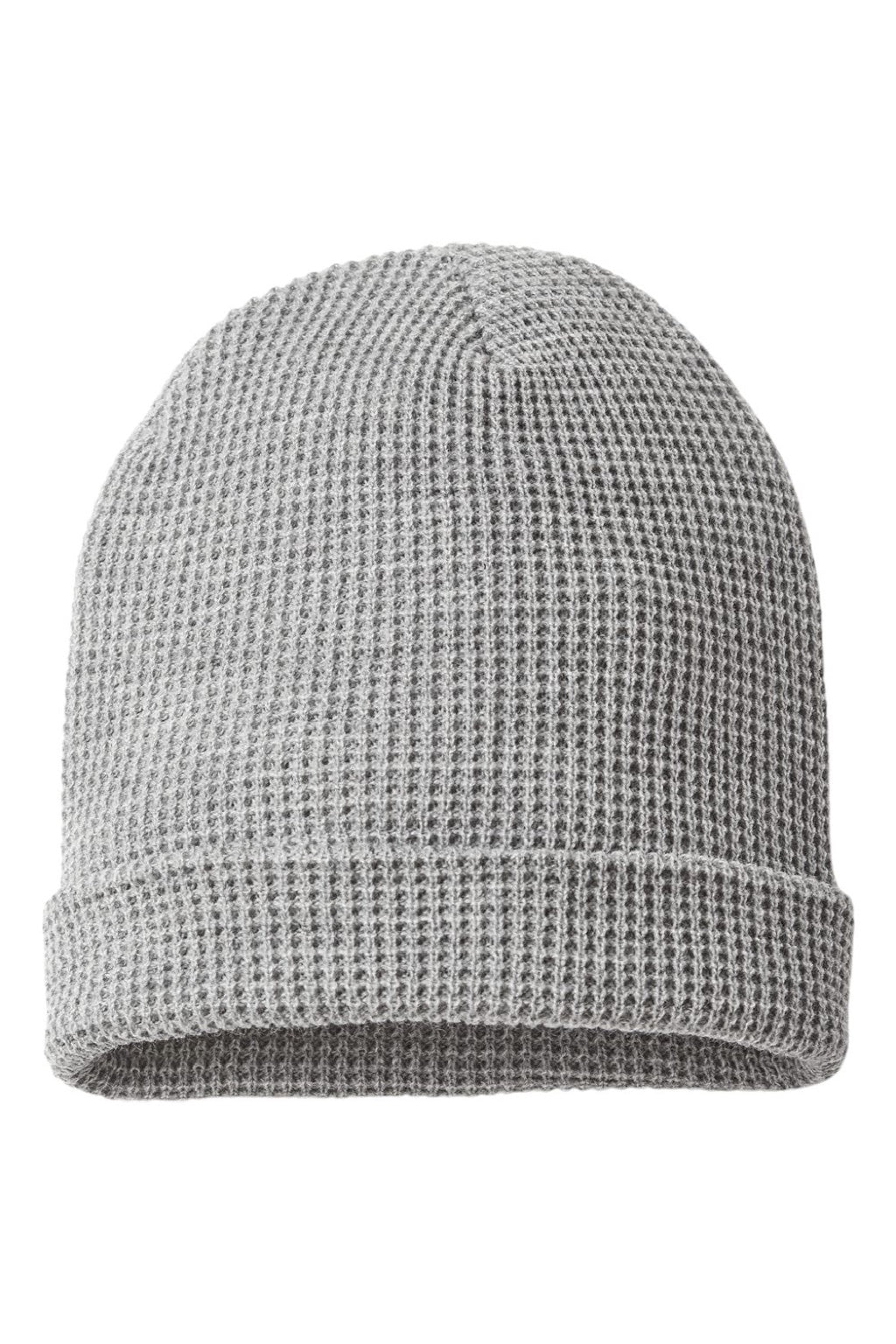 Richardson Hats 146R Unisex Waffle Cuffed Beanie Heather Grey Flat Front