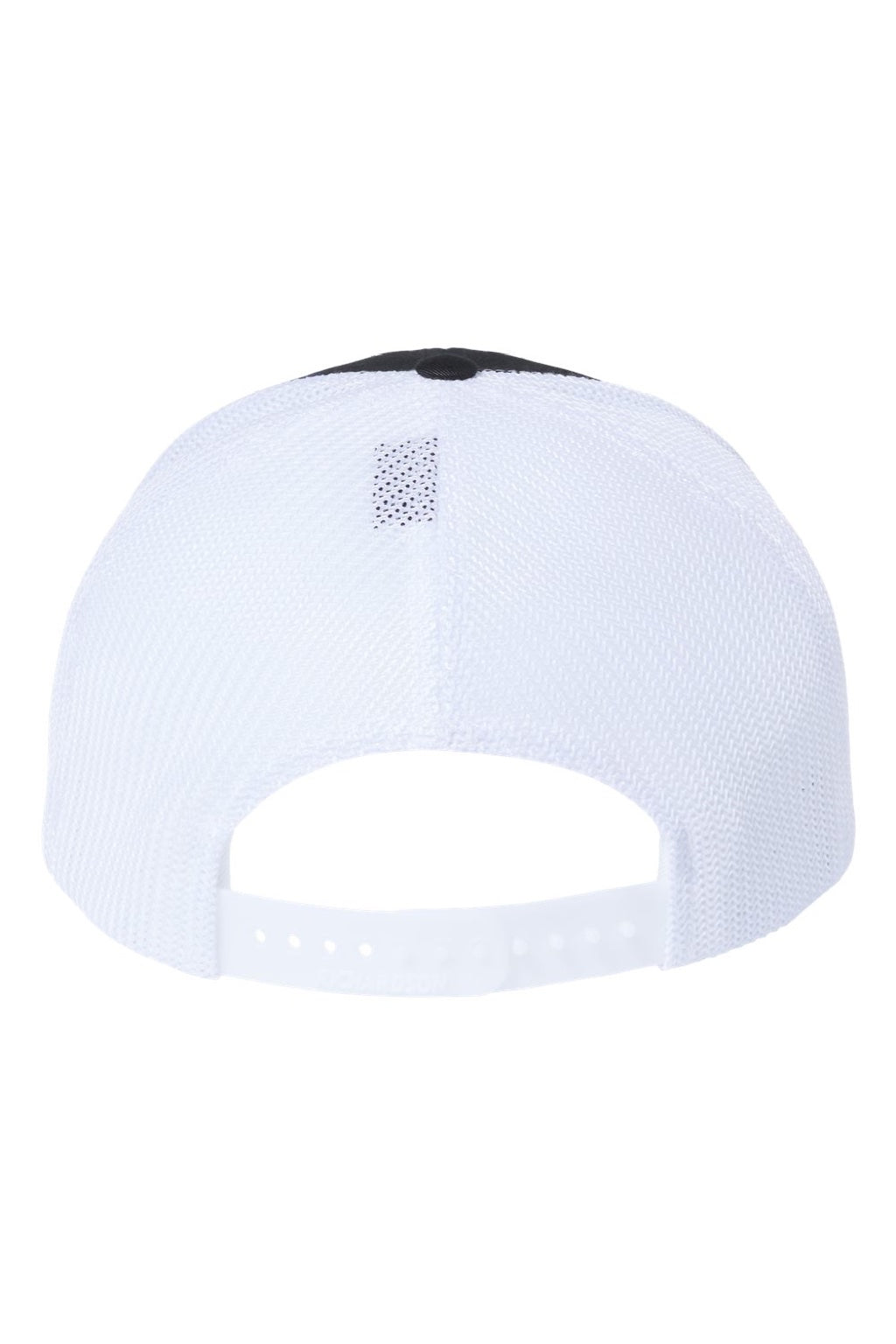 Richardson Hats 112PL Mens 112+ R-Flex Adjustable Trucker Hat Black/White Flat Back