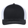 Richardson Hats Mens 112+ R-Flex Adjustable Trucker Hat - Black/White
