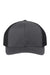 Richardson Hats 112PL Mens 112+ R-Flex Adjustable Trucker Hat Charcoal Grey/Black Flat Front