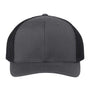 Richardson Hats Mens 112+ R-Flex Adjustable Trucker Hat - Charcoal Grey/Black