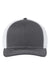 Richardson Hats 112PL Mens 112+ R-Flex Adjustable Trucker Hat Charcoal Grey/White Flat Front