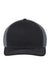 Richardson Hats 112PL Mens 112+ R-Flex Adjustable Trucker Hat Black/Graphite Grey Flat Front