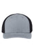 Richardson Hats 112PL Mens 112+ R-Flex Adjustable Trucker Hat Heather Grey/Black Flat Front