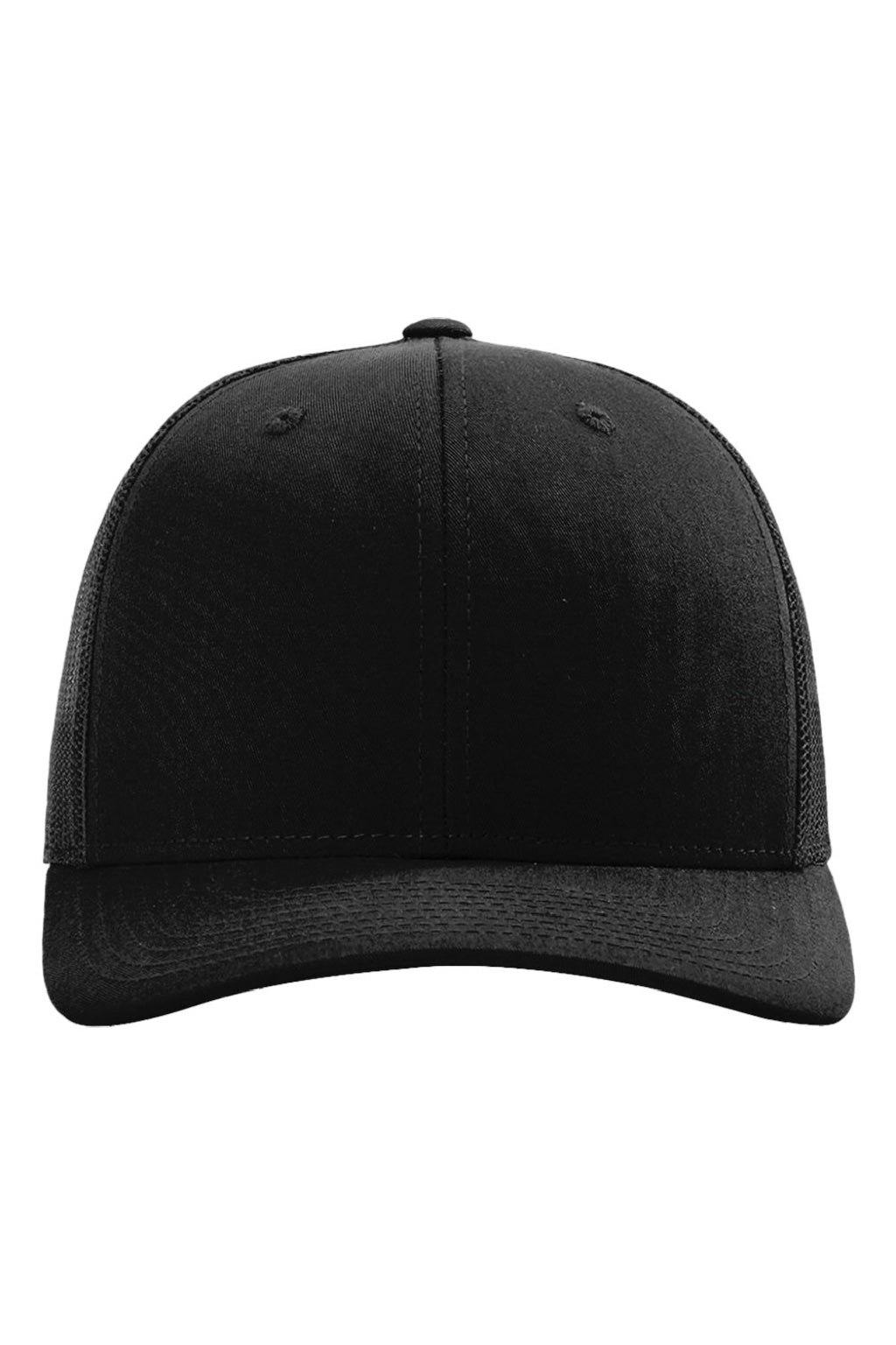 Richardson Hats 112RE Mens Sustainable Snapback Trucker Hat Black Flat Front