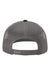 Richardson Hats 112RE Mens Sustainable Snapback Trucker Hat Black/Charcoal Grey Flat Back