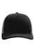 Richardson Hats 112RE Mens Sustainable Snapback Trucker Hat Black/Charcoal Grey Flat Front