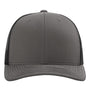 Richardson Mens Sustainable Snapback Trucker Hat - Charcoal Grey/Black - NEW