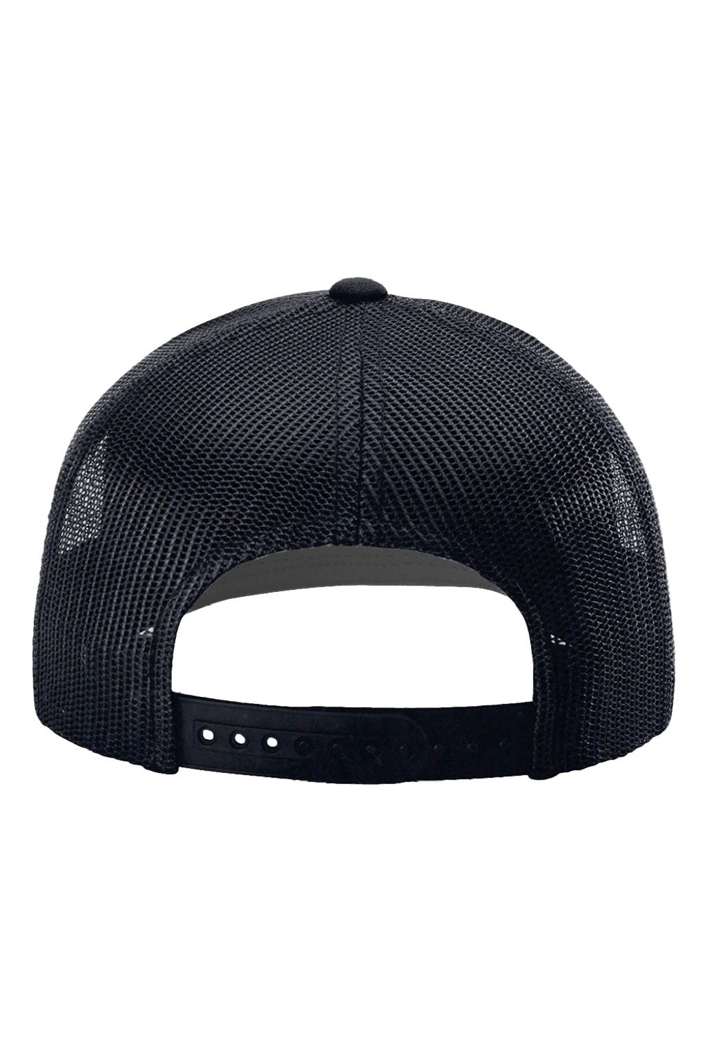 Richardson Hats 112RE Mens Sustainable Snapback Trucker Hat Navy Blue Flat Back