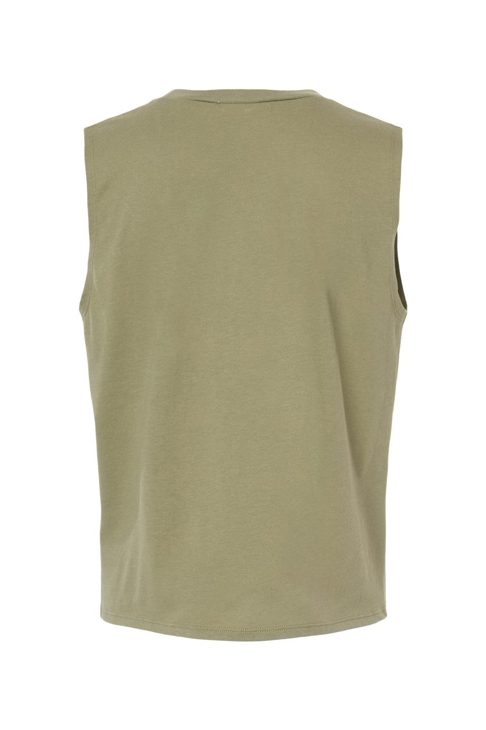 Alternative 1174 Womens Go To Crop Muscle Tank Top Military Green Flat Back