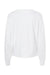 Alternative 1176 Womens Cropped Long Sleeve Crewneck T-Shirt White Flat Back