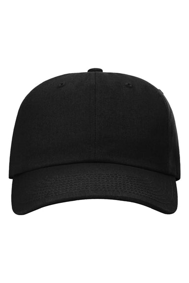 Richardson Hats 254RE Mens Sustainable Ashland Adjustable Dad Hat Black Flat Front