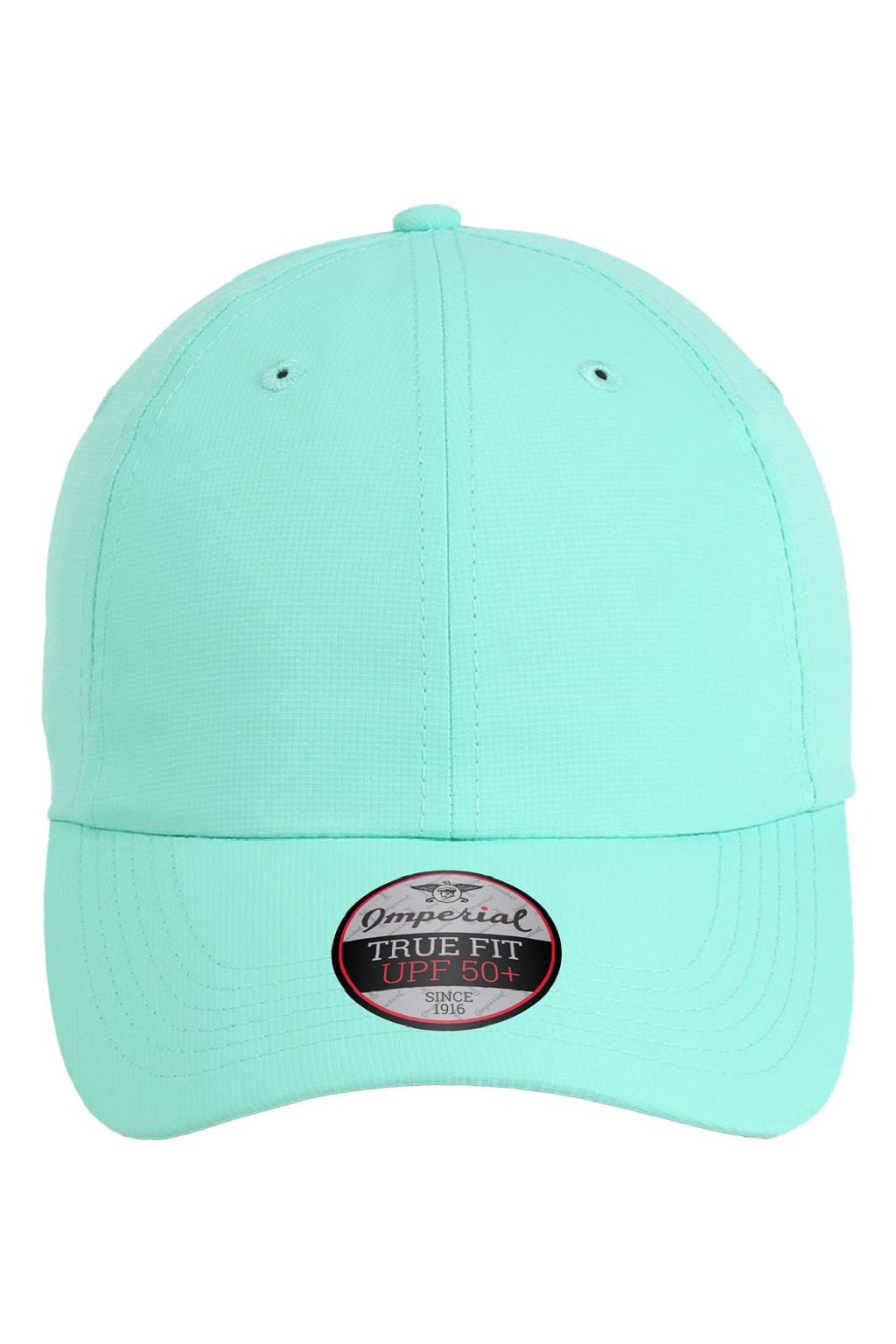 Imperial Hats X210P Mens The Original Performance Moisture Wicking Adjustable Hat Aqua Blue Flat Front