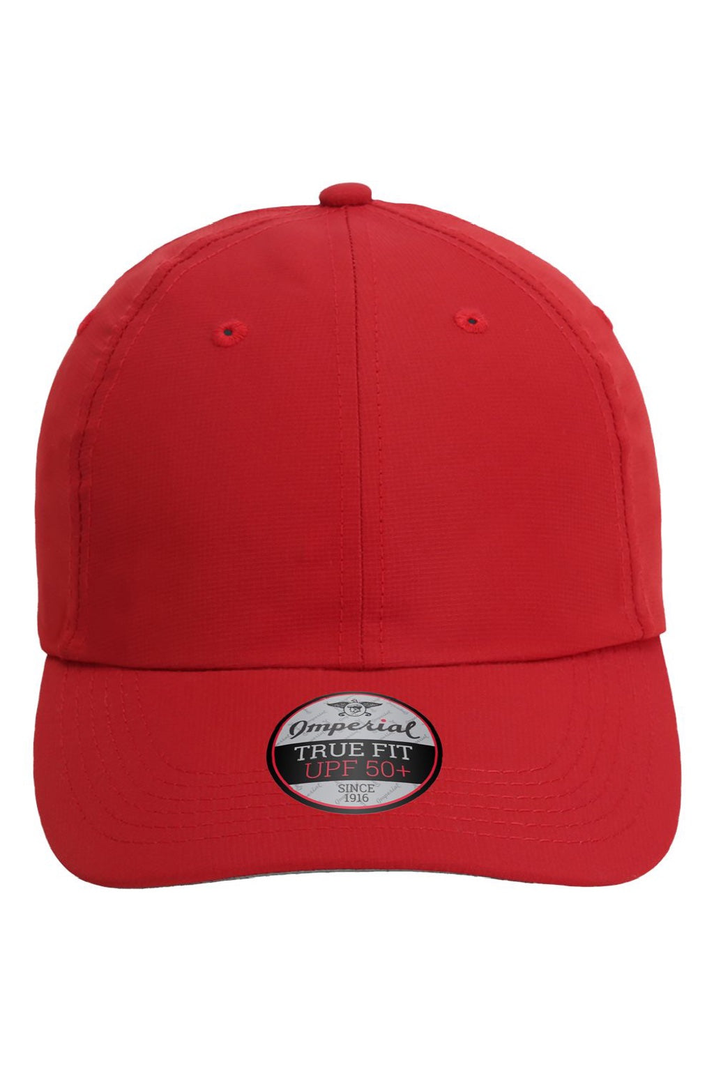 Imperial Hats X210P Mens The Original Performance Moisture Wicking Adjustable Hat Cardinal Red Flat Front