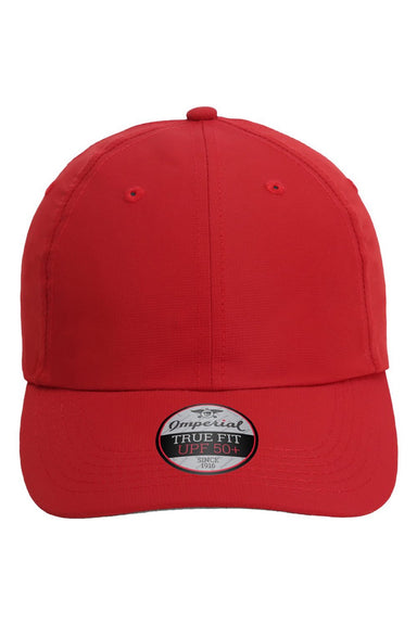 Imperial Hats X210P Mens The Original Performance Moisture Wicking Adjustable Hat Cardinal Red Flat Front