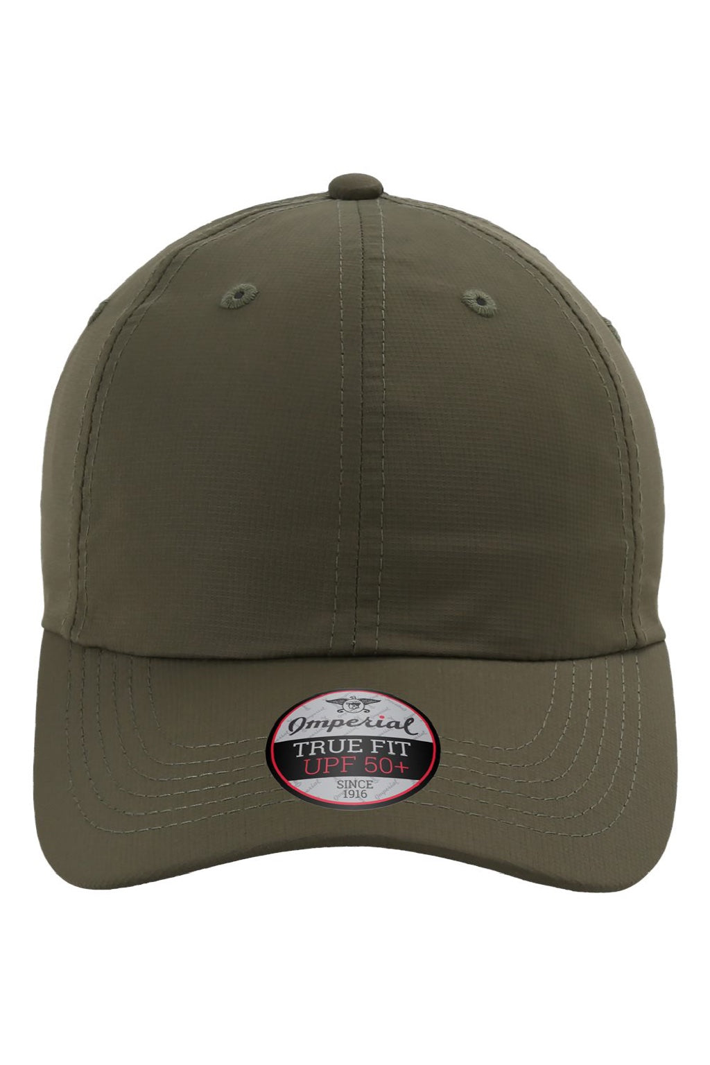 Imperial Hats X210P Mens The Original Performance Moisture Wicking Adjustable Hat Olive Green Flat Front