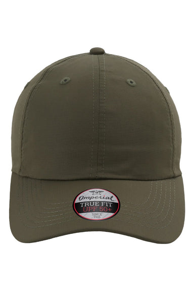 Imperial Hats X210P Mens The Original Performance Moisture Wicking Adjustable Hat Olive Green Flat Front