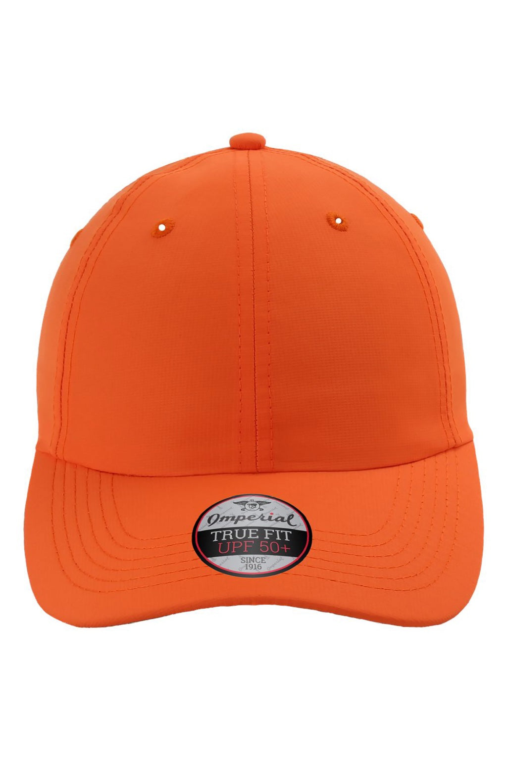 Imperial Hats X210P Mens The Original Performance Moisture Wicking Adjustable Hat Orange Flat Front