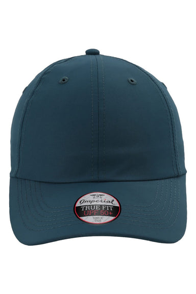 Imperial Hats X210P Mens The Original Performance Moisture Wicking Adjustable Hat Petrol Blue Flat Front