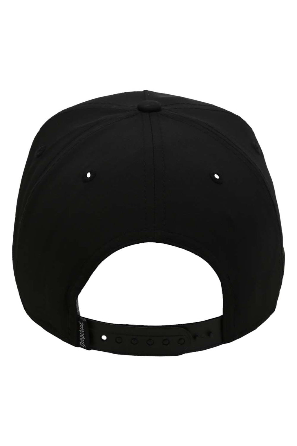 Imperial Hats 5054 Mens The Wrightson Moisture Wicking Snapback Hat Black Flat Back