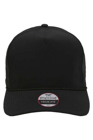 Imperial Hats 5054 Mens The Wrightson Moisture Wicking Snapback Hat Black Flat Front